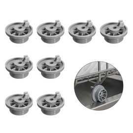 AUTUUCKEE 8 Pcs Dishwasher Basket Wheels, Universal Dishwasher Lower Basket Wheel Replacement Parts Accessories, for Most Dishwasher(Grey)