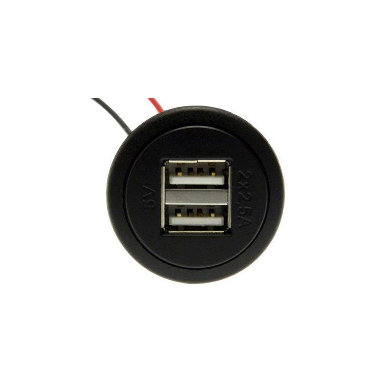 KFZ Auto Doppel USB 5V 2 x 2,5A Recessed socket