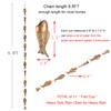 Copper Patina Rain Chain with Rainbow Trout for Heavy Rain,