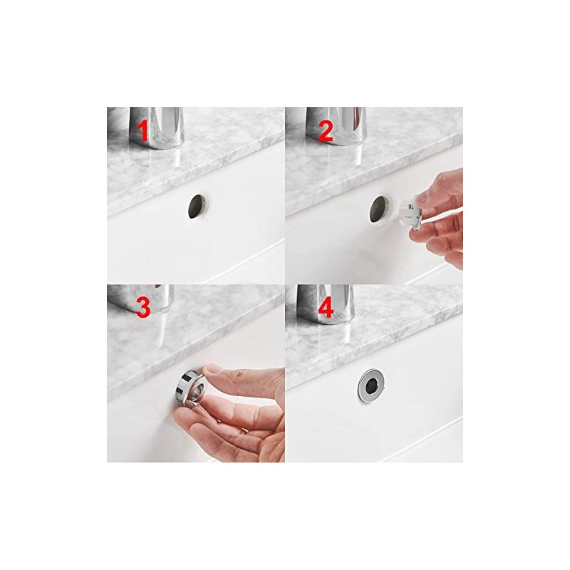 Greenspring Chrome Basin Sink Trim Overflow Cover Brass Insert In