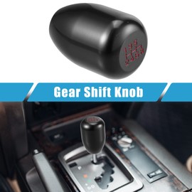 A ABSOPRO 6 Speed Manual Shift Knob Car Shifter Stick Gear Knobs Aluminum AlloyShifting Lever with 8mm 10mm 12mm Adapters Black