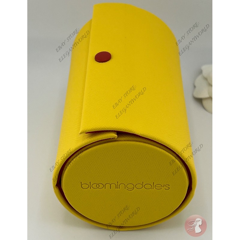 Bloomingdales Bloomingdale's Yellow Portable Travel Jewelry Organizer Holder Box 5"
