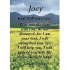 Joey  "God Will Increase" Keepsake Name Meaning Card Bible Verse