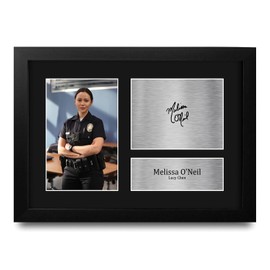 HWC Trading Melissa O'Neil The Rookie Lucy Chen Gifts Printed Signed Autograph Picture for TV Show Fans - A4 Framed