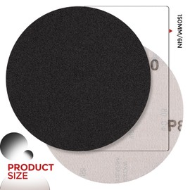 STEBRUAM Pack of 20 6 Inch Sandpaper 150 mm Velcro No Hole Dry Wet Sanding Discs Grit 8000 for Car Metal