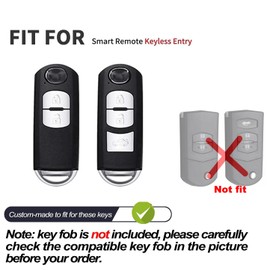 ontto TPU Car Key fob Cover case Fit for Mazda 2 3 6 Axela Atenza CX-5 CX5 CX-3 CX3 CX-7 CX-9 2014-2019 Remote Key Shell keyless Entry Key Holder Bag Keychain Keyring Accessories 2 Buttons Red