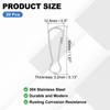 PATIKIL 20pcs 40x12.8x3.2mm Stainless Steel 304 Spring Snap Hook Metal