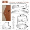 [Niymyin] 6-in-1 Stainless Steel Muscle & Fascia Scraper Tool Set,