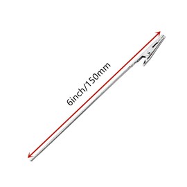QLXHBOT Metal Wire Alligator Clamp Long-Tailed Alligator Iron Clip Clasp 6 inch /150mm for DIY Card Clip Holder-50Pcs