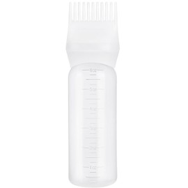 lylqmy Hair Dye Brush Bottle Hair Root Comb Applicator Bottles Hair Dye Tools Applicator Brush Bottles for Salon (white)