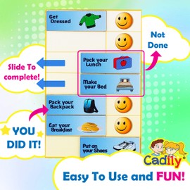 Chore Chart for Kids, ADHD Tools for Kids, Behavior Chart for Kids at Home, Kids Reward Chart, Toddler Chore Chart, Kid Chore Chart, Magnetic Chore Chart for Refrigerator,Preschool Learning Activities