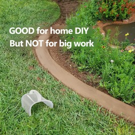 UPTTHOW Concrete Trowel Tools for Masonry Cement Hand Plastering Plastic,Mortar Repair Margin Finish Pointing Tile Curved for Garden Corner Flooring Molds,4x7.28inches, 1PC