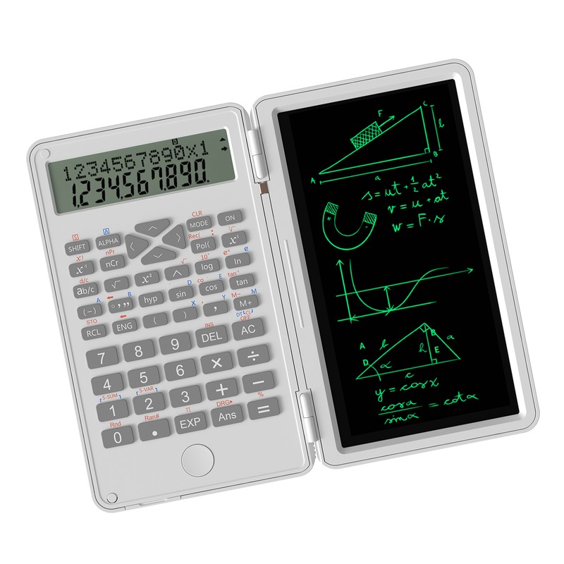 Scientific Calculator with Erasable Writing Board 240 Functions 2 Line