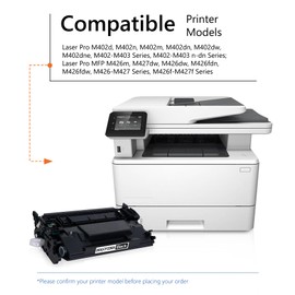 CF226XD 26X Black High Yield Toner Cartridge with Chip 2-Pack, 26X Toner Replacement for HP 26X Toner 26A CF226A Compatible with Laser Pro M402-M403 Series; MFP M426-M427, M426f-M427f Series Printer