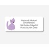 60ct - Cat Return Address Labels/Stickers (#566-WH)
