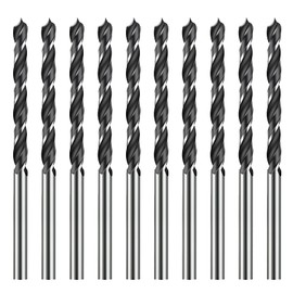 10 Piece 3mm Wood Drill Bits,Brad Point Tip drill bit set 45#Professional Carbon Steel Wood working Lip and Spur Precise Cutting wood drills for Plastic Sandalwood MDF