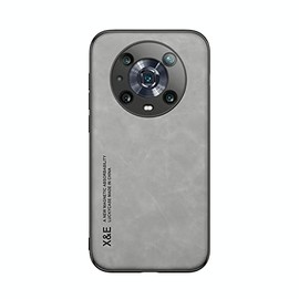 Kepuch Silklike Case for Honor Magic 4 Pro, Built-in Metal Plate for Honor Magic 4 Pro, Grey