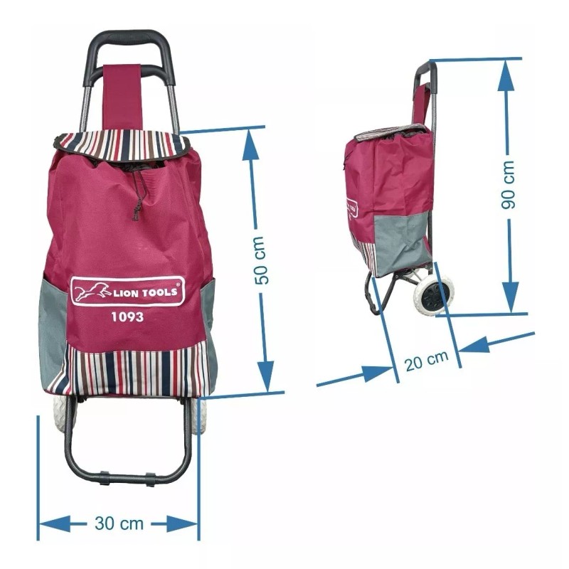 Lion Tools 3 Carritos Para Mandado Multiusos Plegable Cuerpo Metálico