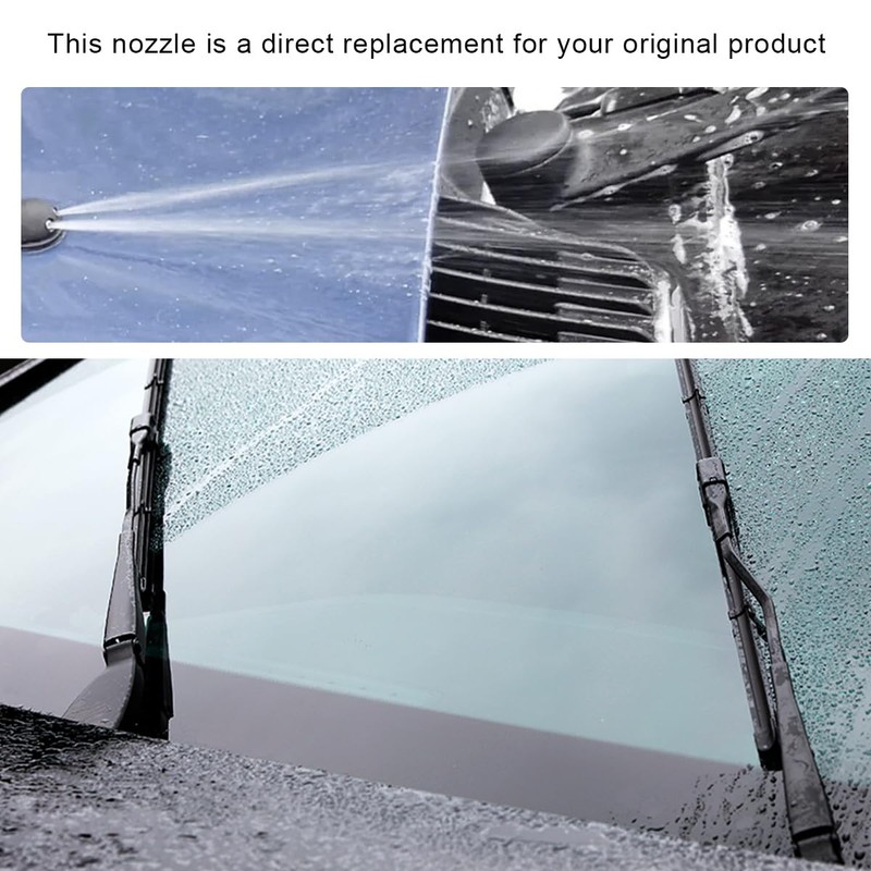 MUQIDA 2 PCS Front Windshield Washer Nozzles, Double-Hole Windscreen Washer