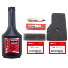 Honda EU2000i / EU2200i / EB2000I Generator Tune-Up Kit - Includes 17211-Z07-000 Air Filter, 17218-Z07-000 Outer filter, 98056-55777 Spark Plug and 08213-10W30 12oz Bottle of 10W-30 Oil