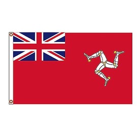 PinkDisplay Isle of Man flags 3x5ft(90x150cm) eyelets and double stitches for outdoor advertising