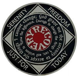 Simply Minimal NA 9 Months Medallion, Recovery Chip, 12 Step Token, Narcotics Anonymous Coin