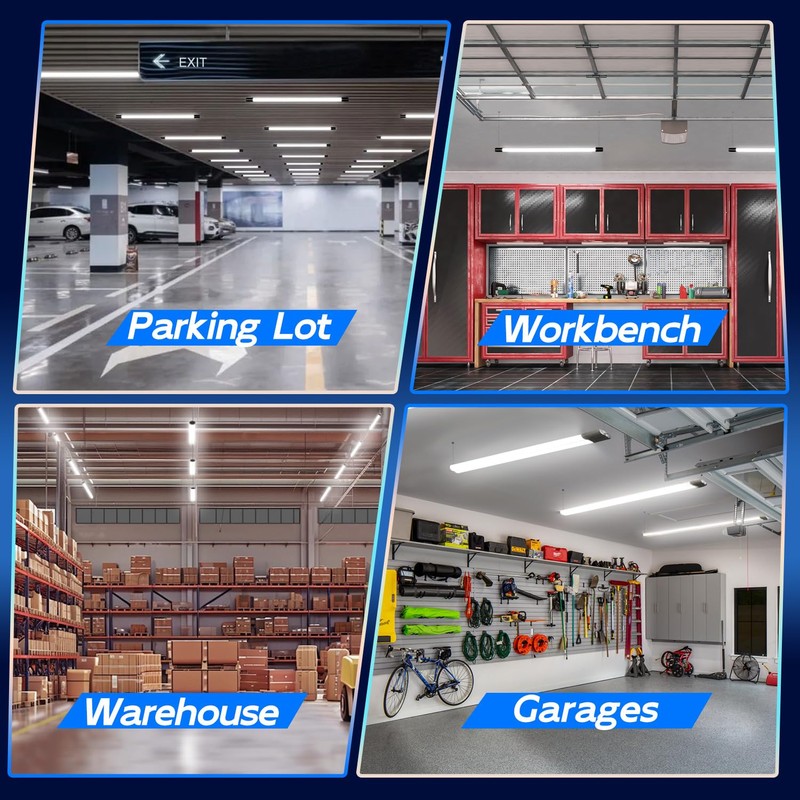 hykolity 2 Pack 4FT Linkable LED Shop Light for Garage,