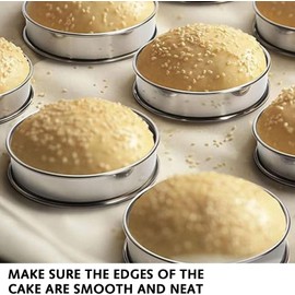 Crumpet Rings, 4 Pieces Non Stick Double Rolled Tart Rings Stainless Steel English Muffin Cooking Rings Stainless Steel Pastry Rings for Cooking Crumpets Eggs Pastry Mousse Homemade Crumpets & Muffins