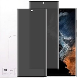 For Galaxy S23 Ultra Glass Film [Anti-Peeping] S23 Ultra Film Privacy Protective Film 3D Curved Galaxy S23 Ultra Ultra Firm Tempered Glass LCD Full Protection Curved Cover/Easy Installation/No