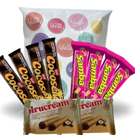 Samba Strawberry - Cocosette - Pirucream Venezuelan Food; Cookies Wafer Filled with Strawberry, Cookies Wafers Coconut Cream, Rolled Wafers Hazelnut Assorted Cookie Individually Wrapped Candies Mix Variety Pack International Venezuelan Snacks
