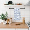 Trenstise Blue Coastal Oyster Kitchen Towels, Beach Bathroom Decor, Retro