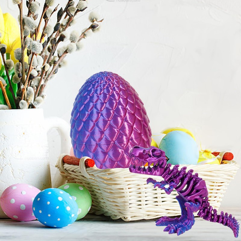 CWENDANER 3D Printed Dragon Egg Mysterious Dragon Toy Realistic Movable