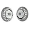 KANARY Stainless Steel Sink Strainer with Rubber Stopper(2-Pack, Stainless Steel)