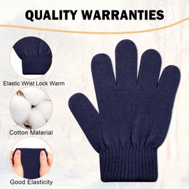 ONESING 12 Pairs Warm Knitted Gloves - Children Winter Gloves Bulk for Girls Boys | Kids Gloves Designed for Cold Weather Mixcolor C