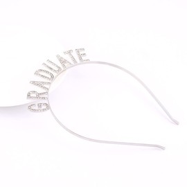 Graduation Headbands with Rhinestones 2025 Congrats Grad Gifts Silver Graduate Headband Crown Tiara Grad Party Decors Graduation Ceremony Hair Accessories Bachelor Phd Graduation Gift