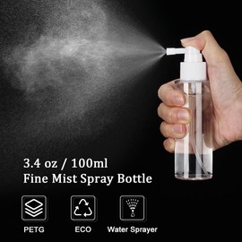 Cosywell 2 Pack Travel Spray Bottle 3.4oz 100ml TSA Approved Travel Size Spray Bottle Leak Proof Small Spray Bottles Long Mouth Spray Bottle for Hair Mouthwash Toners Rose Water Cosmetics