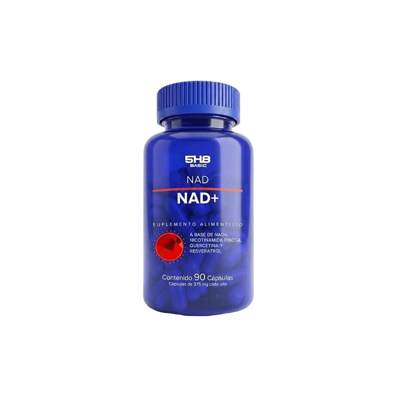 Nad Resveratrol Adicionado Nicotinamida Ribosa Quercetina Cáspsulas 375mg Por Porcion