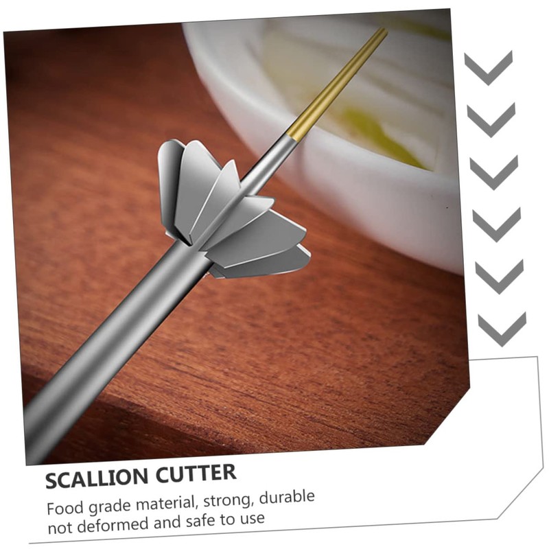 SHOWERORO 1pc Copper Needle Scallion Cutter Multifunctional Vegetable Slicer for