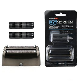 Replacement Foil and Cutter for BaBylissPRO UV Double Foil Shavers - Hypoallergenic Extra-close Shaver Replacement Head,for use with UV Foil Shavers ONLY (Matte Black（FXLRF2MB）)