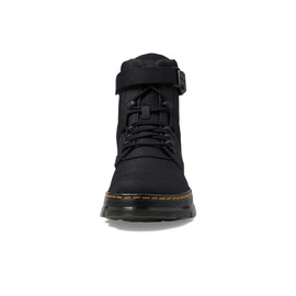 Dr. Martens Unisex Combs Tech II Combat Boot, Black Extra Tough Poly & Black Ajax, 5 US Women