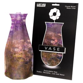 MODGY - Jarrón de flores expandible de plástico moderno para centros de mesa de comedor, decoración de sala de estar, baño, boda, oficina, lirios de agua