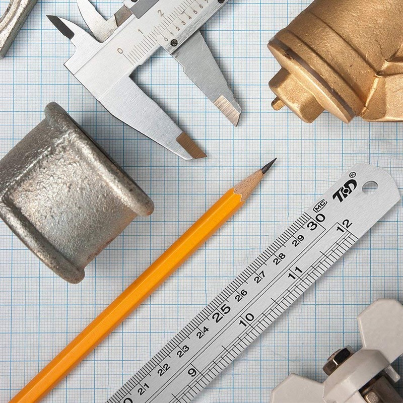 Ruler Metal Straight Edge Ruler Stainless Steel Ruler 6 Inch