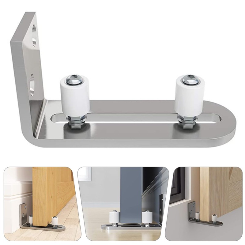 TEHAUX Door Swing Stopper Prevents Door from Rolling Off Rail