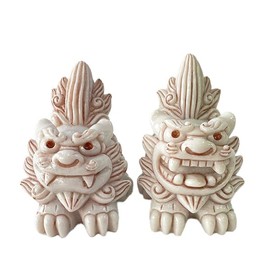 Koba Kasaya Cesar Figurine, Okinawa Souvenir, Entrance, Pair, Brave Lion Sisar, Good Luck, Feng Shui, Good Luck, Ryukyu