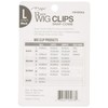 12 pcs Wig Clips Snap Comb Large 1 7/16" (Black)