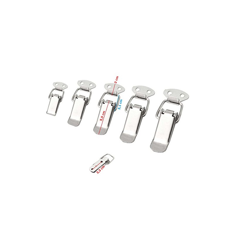 4 x Stainless Steel Tension Clasps, Ideal as a Box