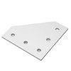 5PCS Flat Tie Plate Aluminum Alloy 5 Holes Compression Resistance