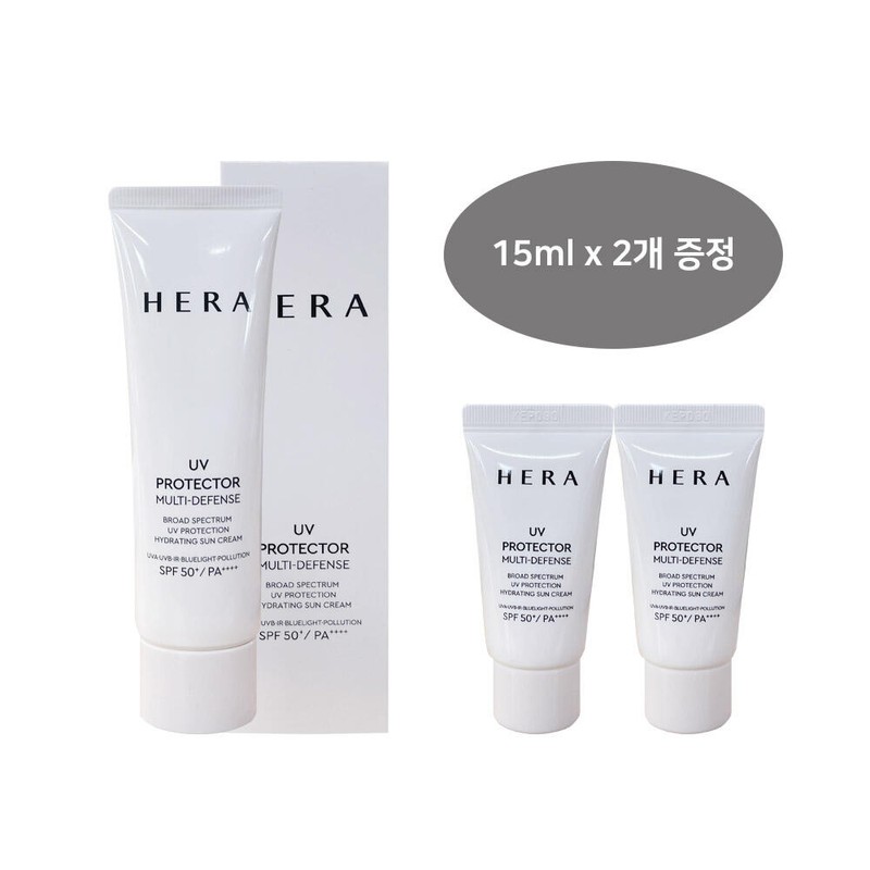 HERA 헤라 UV프로텍터 멀티디펜스 선크림 50ml+15mlx2개 Hera UV Protector Multi