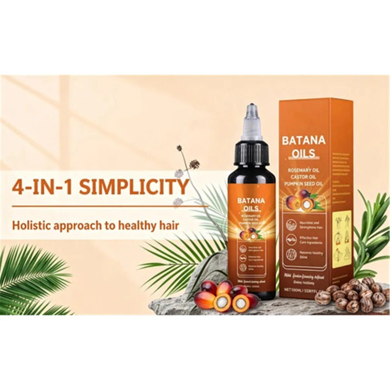 Mezcla Natural De Aceite Capilar Batana Con Romero, Ricino Y
