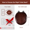 Angel Shield Toilet Seat Round Wood with Slow Close,Easy Clean,Quick-Release